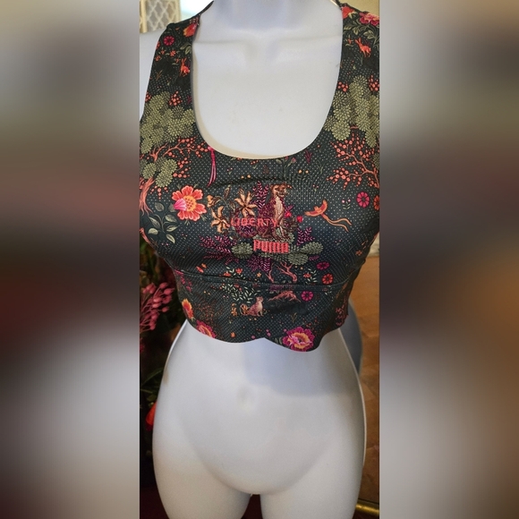 PUMA Liberty Floral Print Sports Bra - Picture 3 of 9